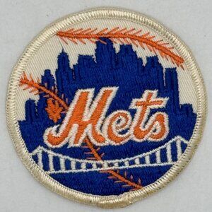 Vintage New York Mets Baseball Team Logo Sew On Patch 3" Diameter